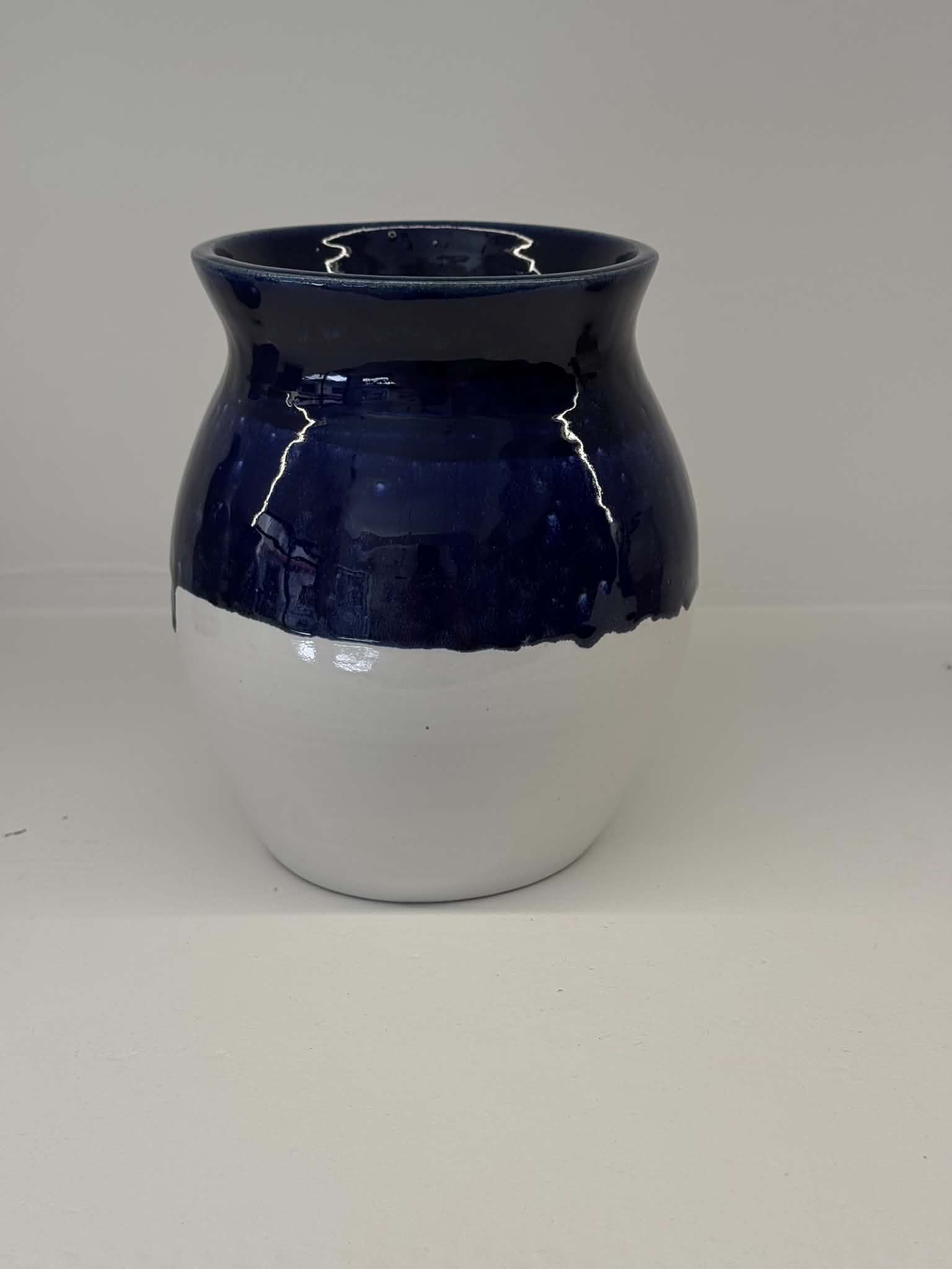Blue Studio Vase - Glaze Detail