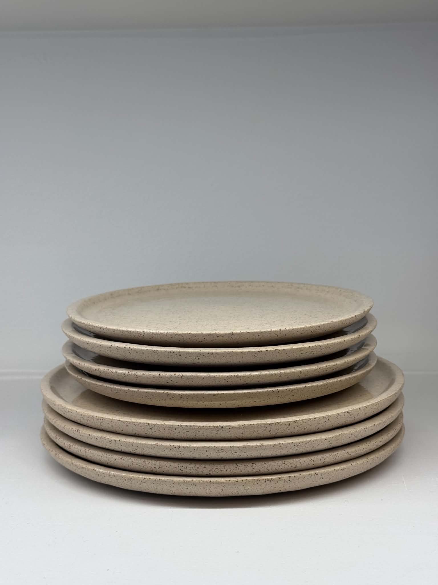 Earthy Raw Clay Plates - Stack of 3