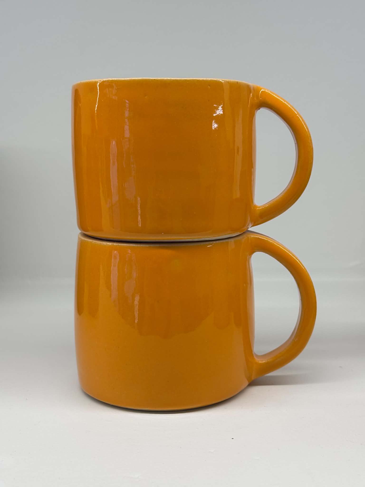 Warm Terracotta Mug Pair - Front View