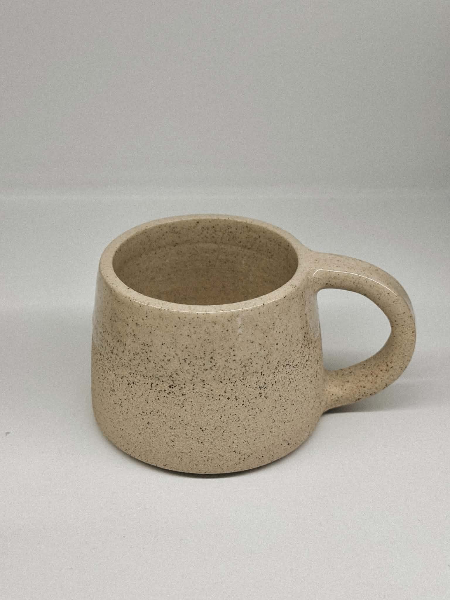 Minimalist Natural Clay Mug - Front View